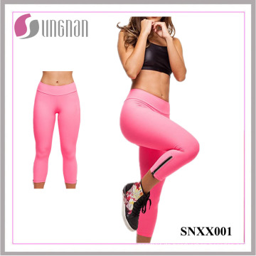 2015 Casual engen Reißverschluss Sport fluoreszierende Leggings (SNXX001)